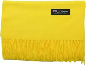 100% Cashmere Fashion Yellow for Women and Men - Soft, Warm, and Long Winter Shawl Wrap