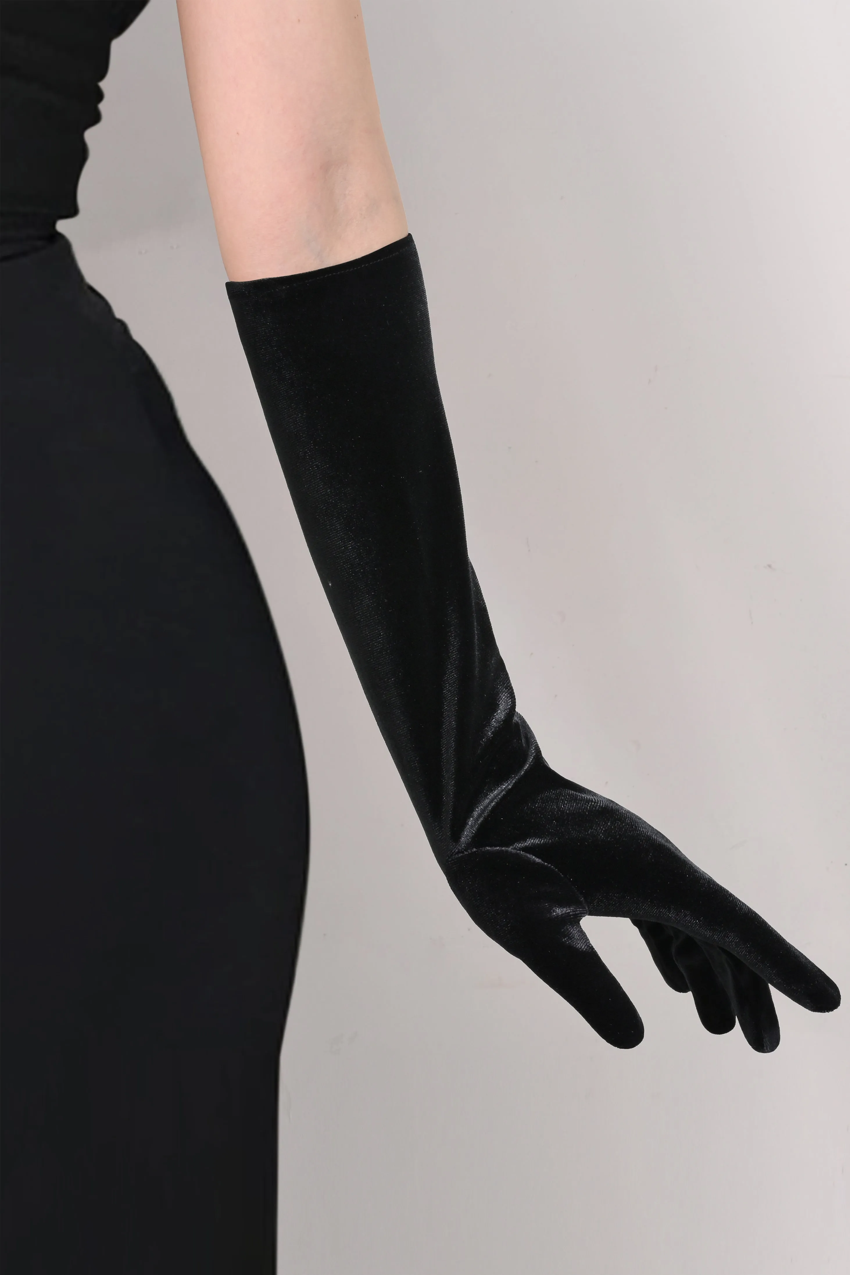 15" Velvet Stretchy Opera Party Gloves