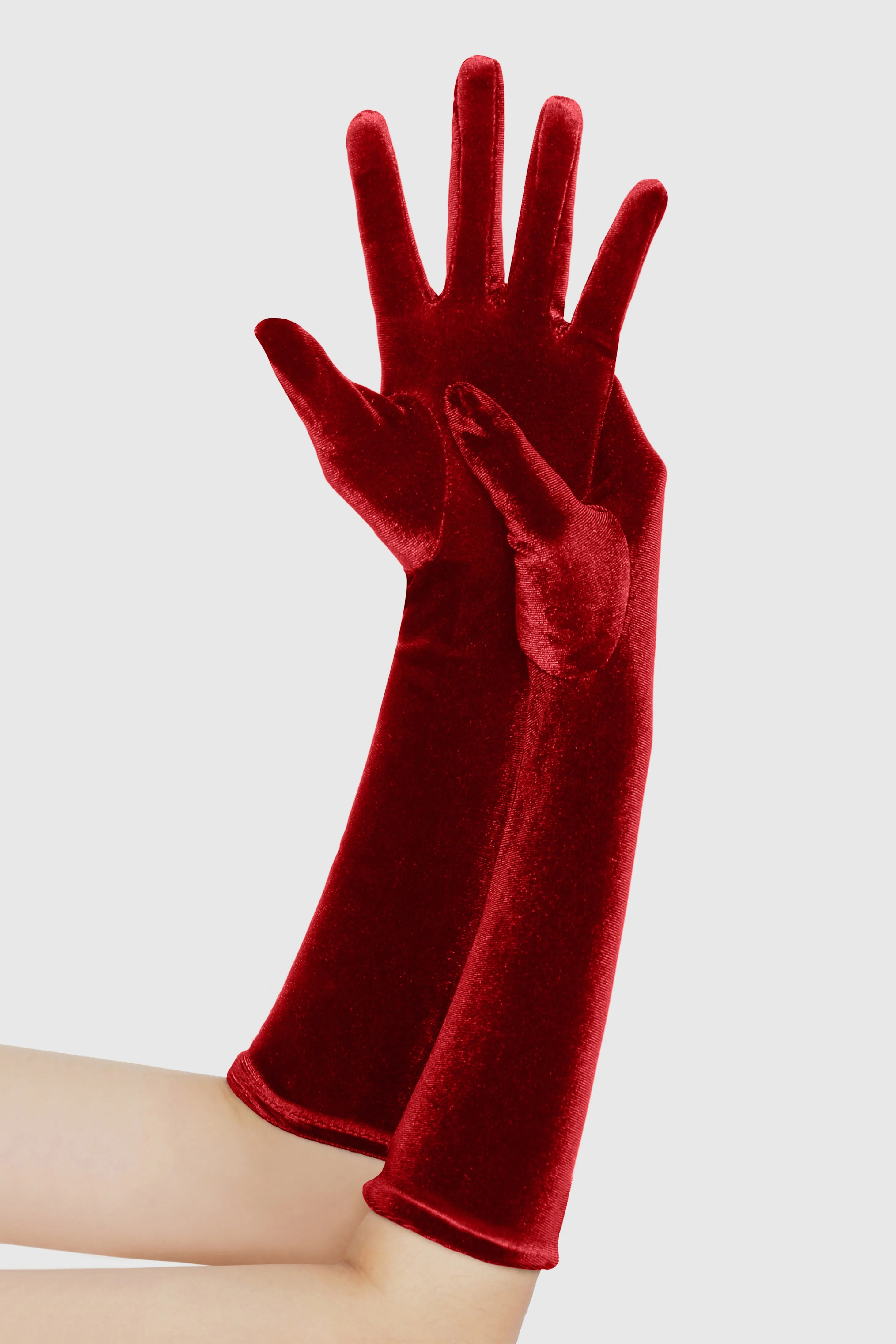 15" Velvet Stretchy Opera Party Gloves