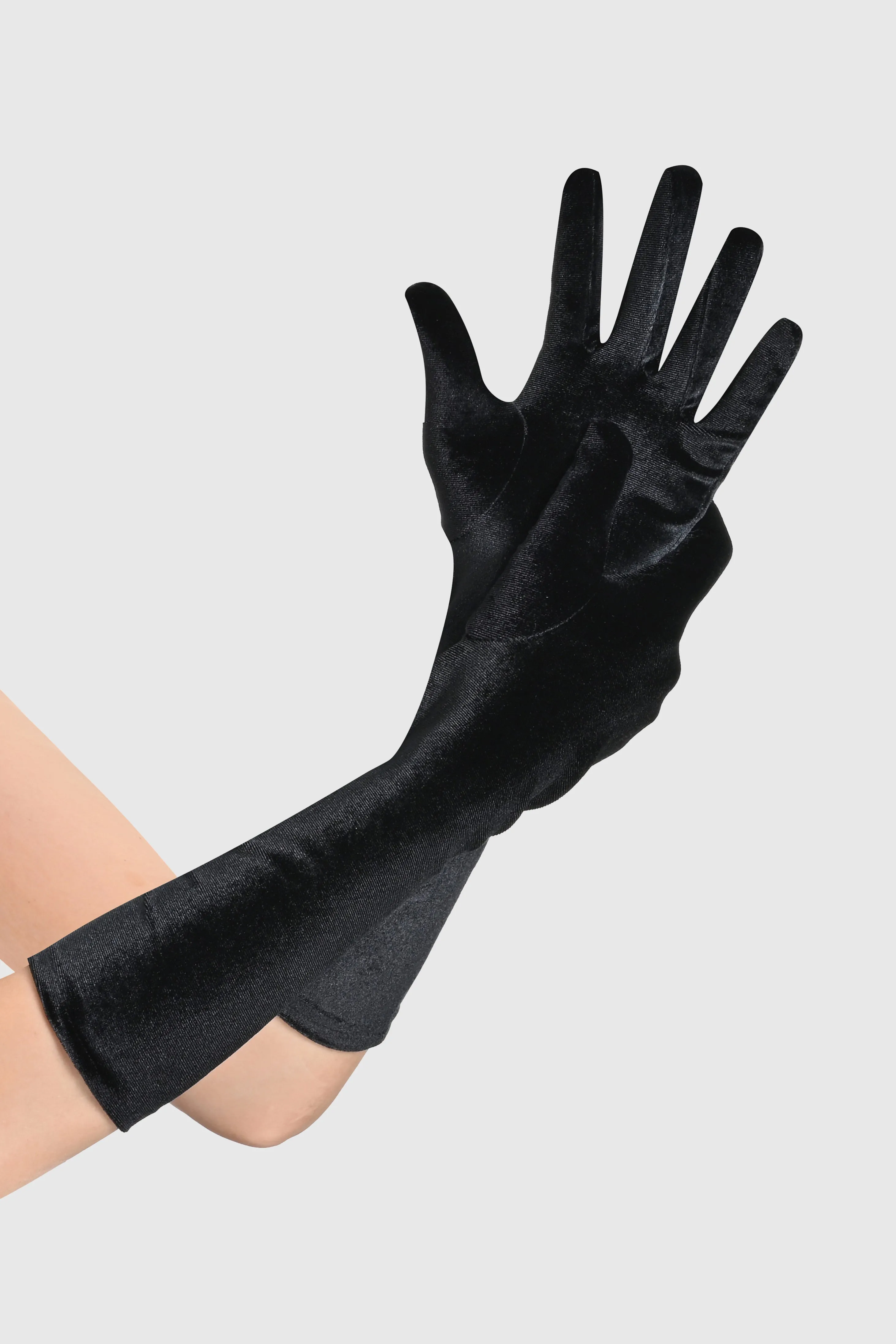 15" Velvet Stretchy Opera Party Gloves