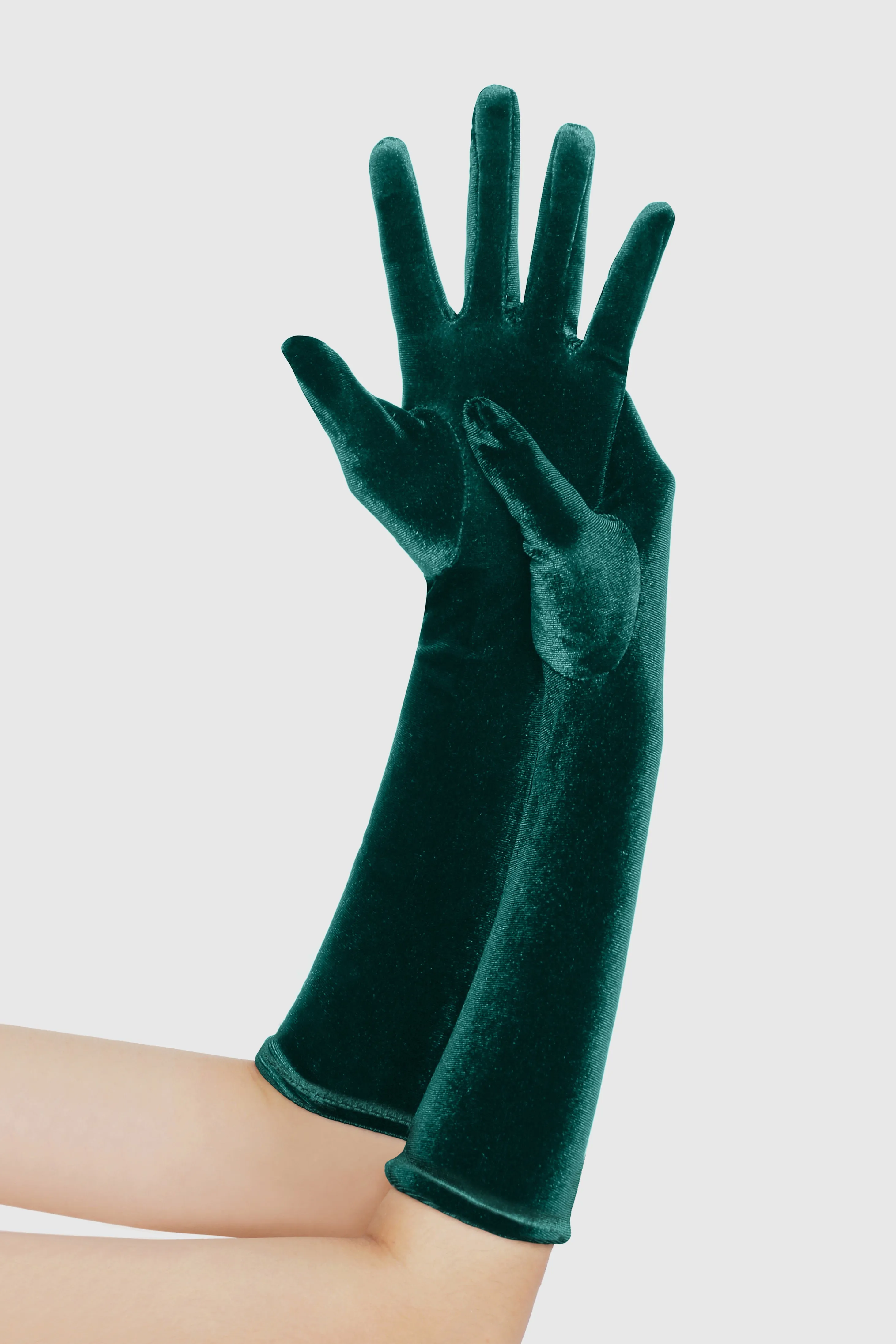 15" Velvet Stretchy Opera Party Gloves