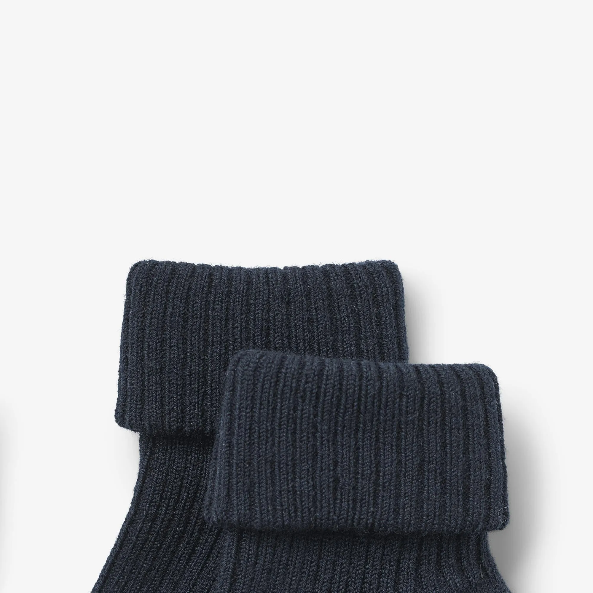 2 pk Wool Rib Socks Ziggy - navy