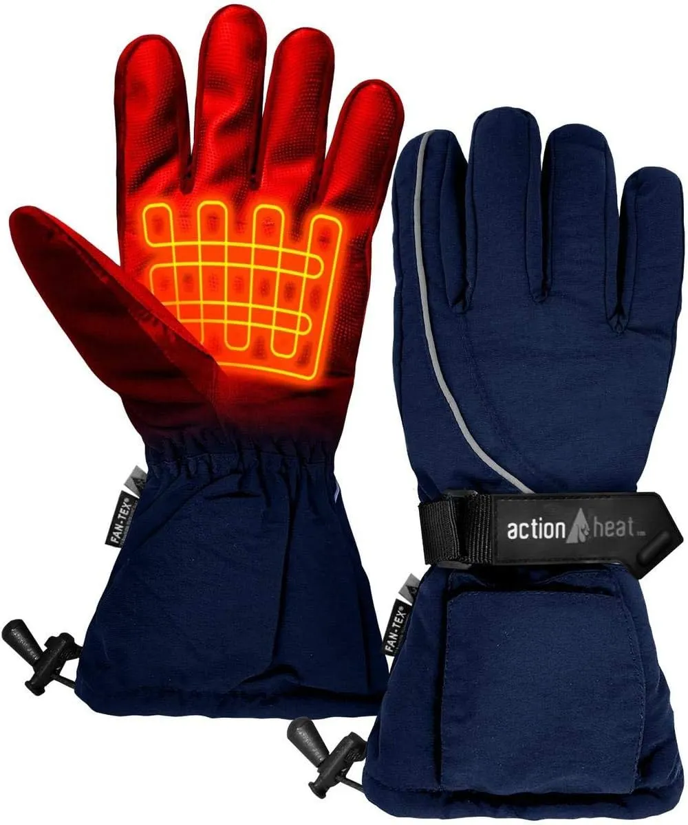 ActionHeat AA Battery Heated Snow Gloves for Women - Electric Heat Gloves w/Weather Resistant Soft Shell, Cozy Fleece