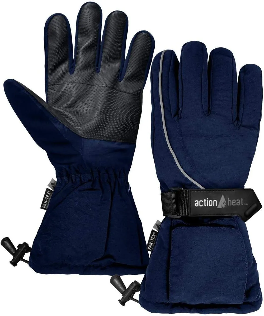 ActionHeat AA Battery Heated Snow Gloves for Women - Electric Heat Gloves w/Weather Resistant Soft Shell, Cozy Fleece