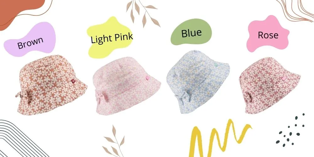 Adorable Floral Print Old-Kids Cap Hat 4-8 Years