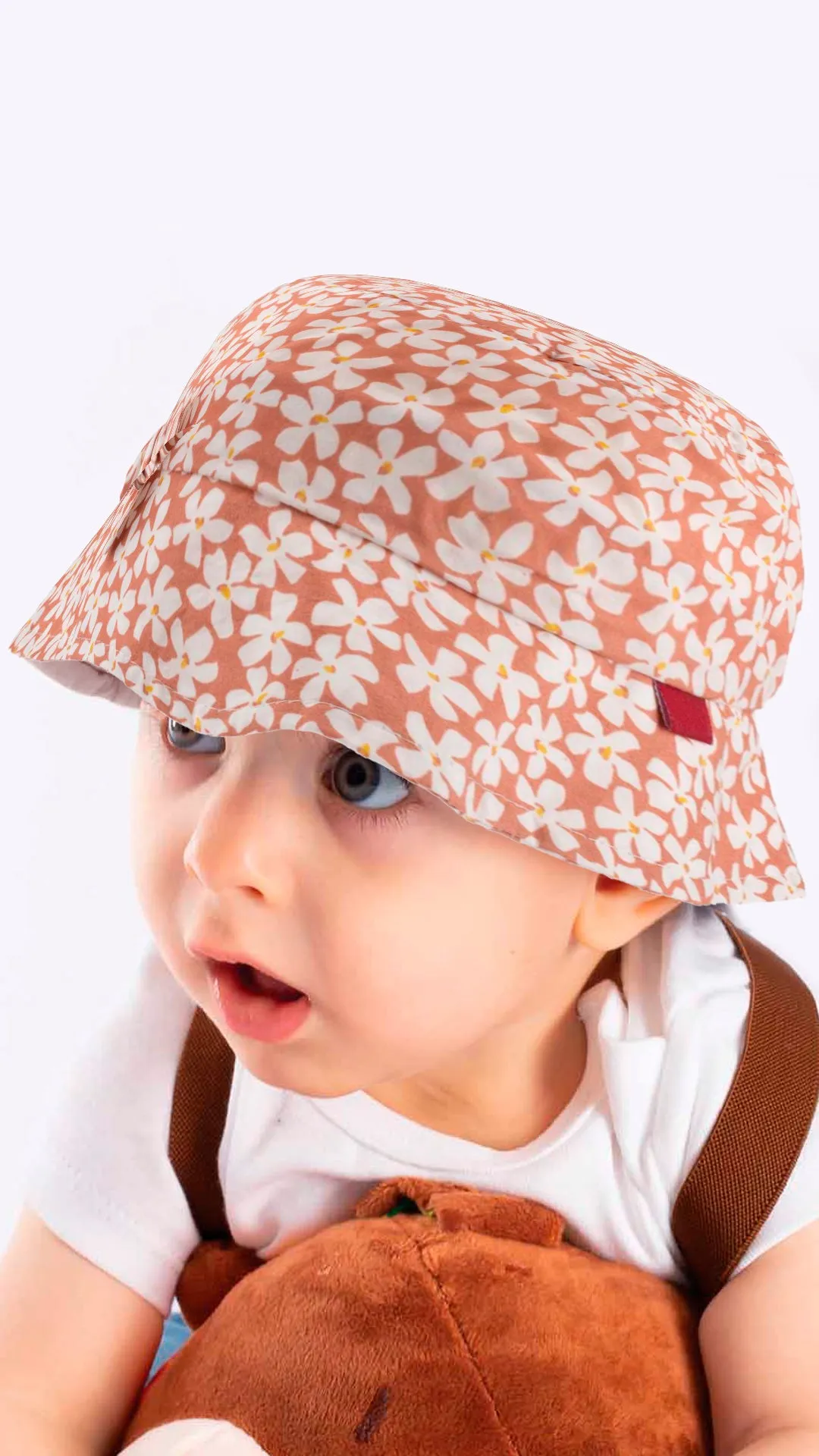 Adorable Floral Print Old-Kids Cap Hat 4-8 Years