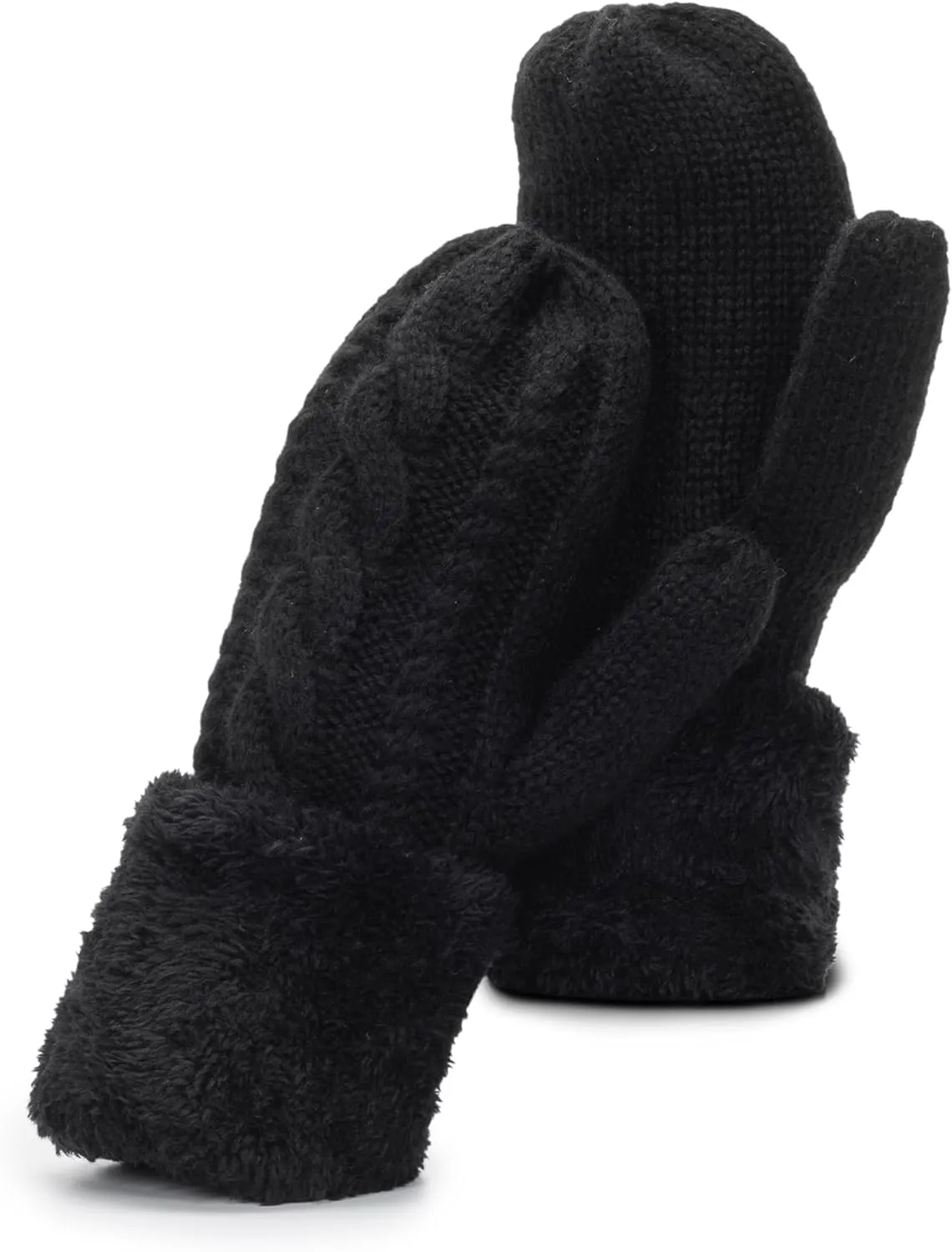 Adult-Winter-Warm-Mittens Thermal-Fleece-Gloves Knit Cute-Mittens for Women Cold Weather