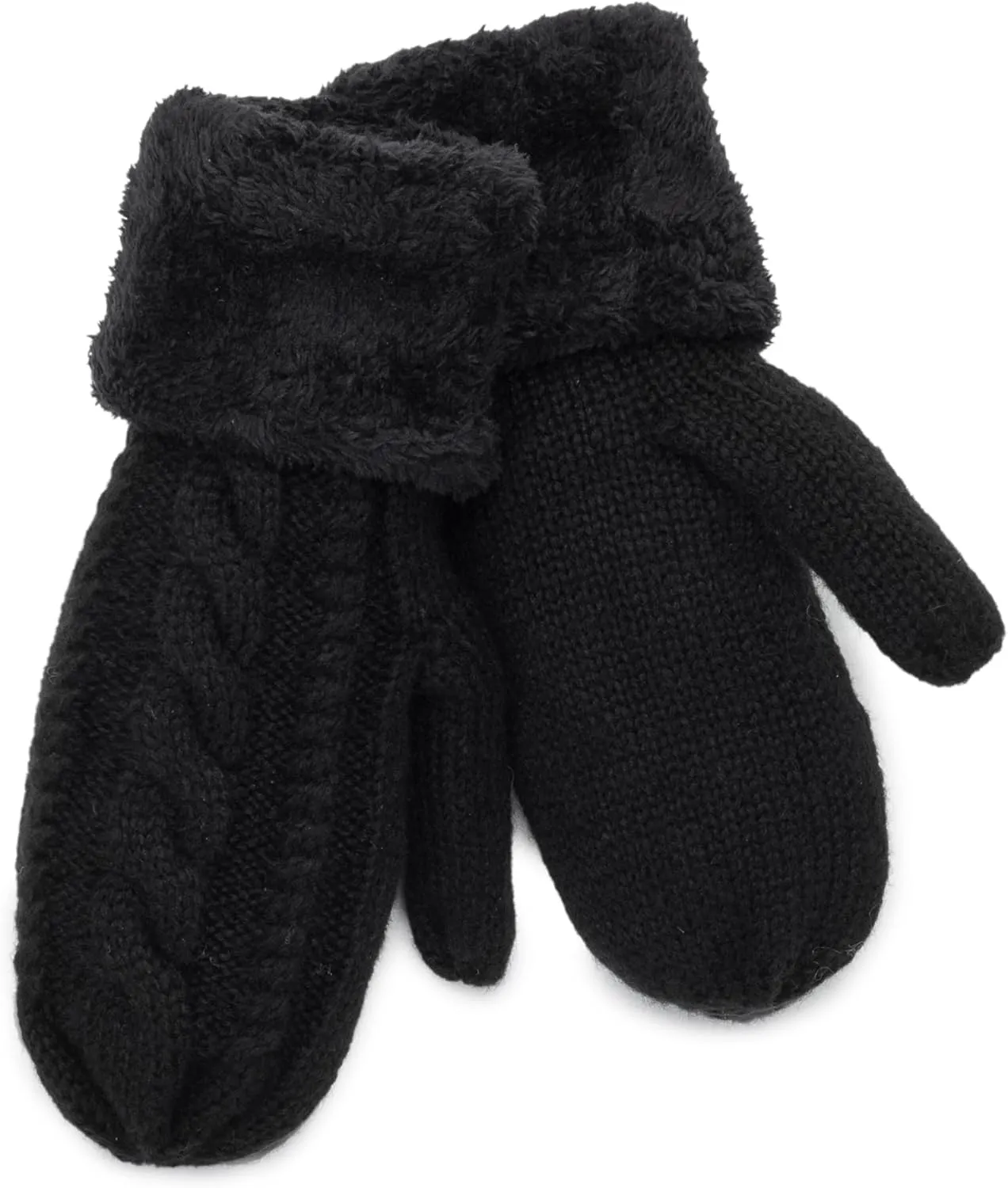 Adult-Winter-Warm-Mittens Thermal-Fleece-Gloves Knit Cute-Mittens for Women Cold Weather