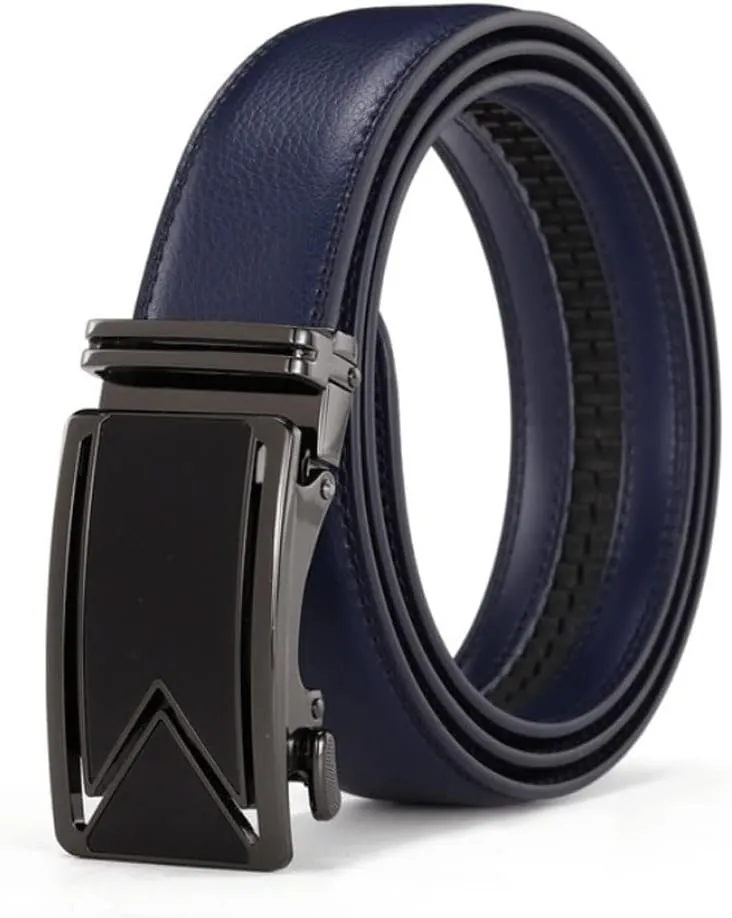 Belts for Men Trouser Genuine Leather Automatic Business Men's Belt Leather Buckle
