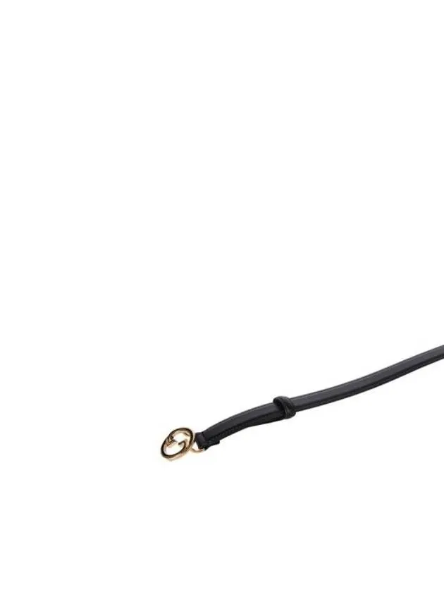 Blondie Thin Leather Belt Black