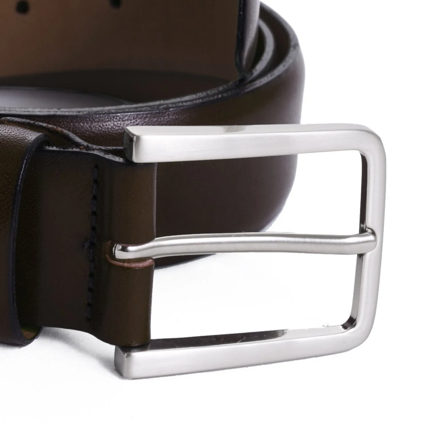 Burnished Brown 35 mm Leather Dress Belt