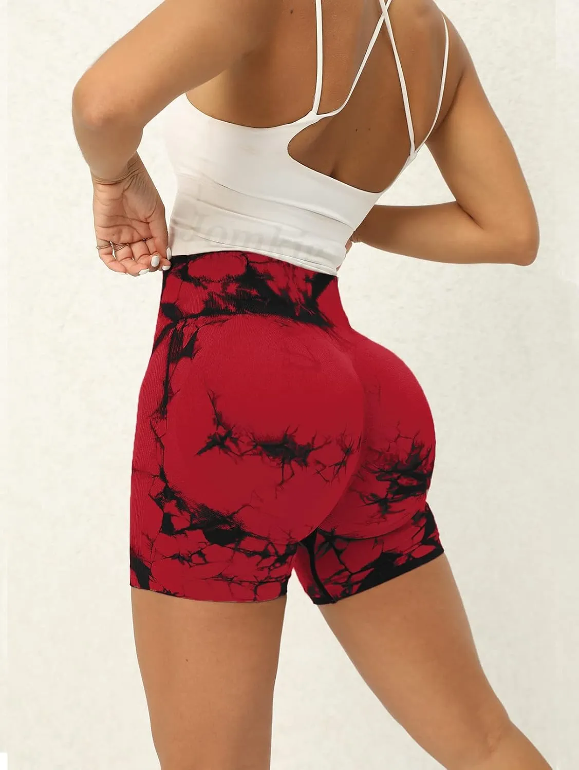 Butt Scrunch Seamless Shorts for Women High Waist Seamless Workout Yoga Gym Running Biker Shorts