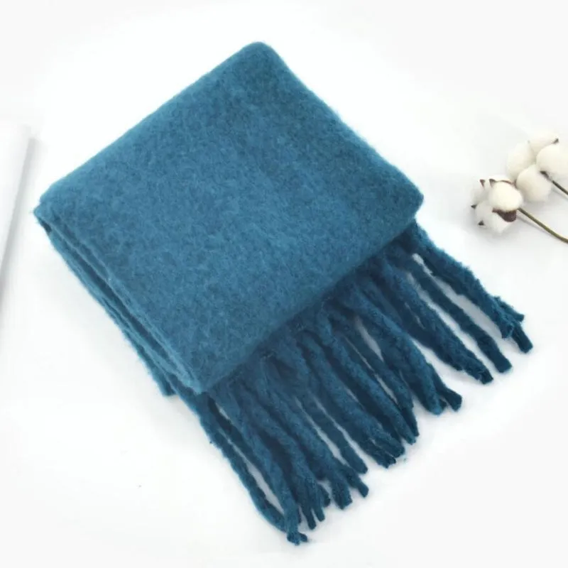 Candy-colored Pashmina with Chic Tassel Wrap Scarfs