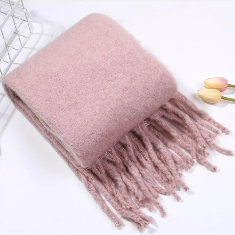 Candy-colored Pashmina with Chic Tassel Wrap Scarfs