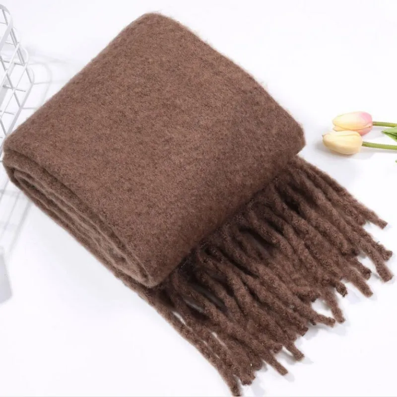 Candy-colored Pashmina with Chic Tassel Wrap Scarfs