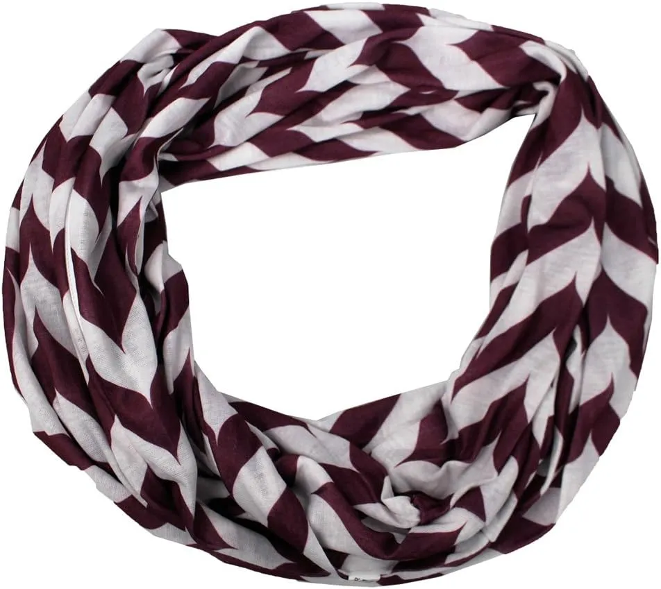 Chevron Hidden Zipper Pocket Scarf - Fashion Scarf for Women - All Seasons