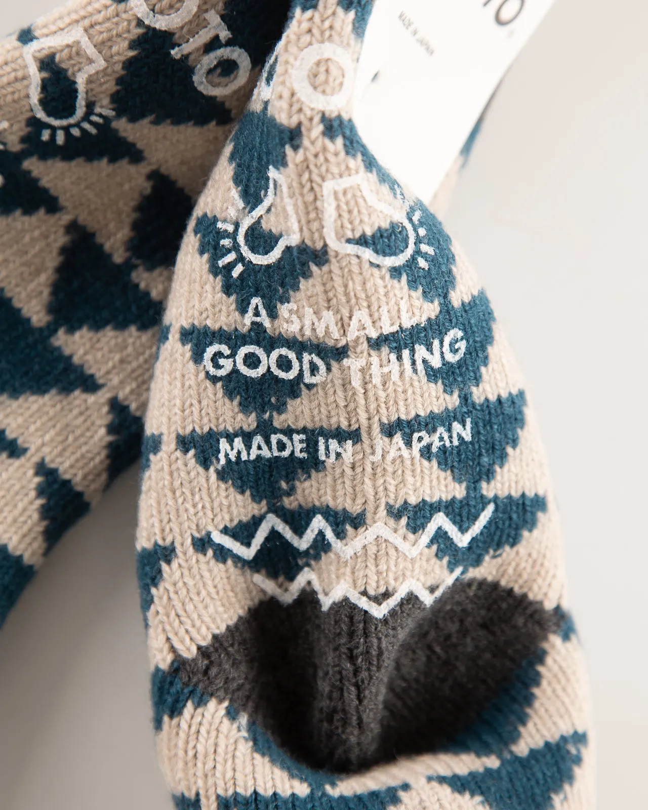 Comfy Room Socks - Sankaku Blue Green/Charcoal