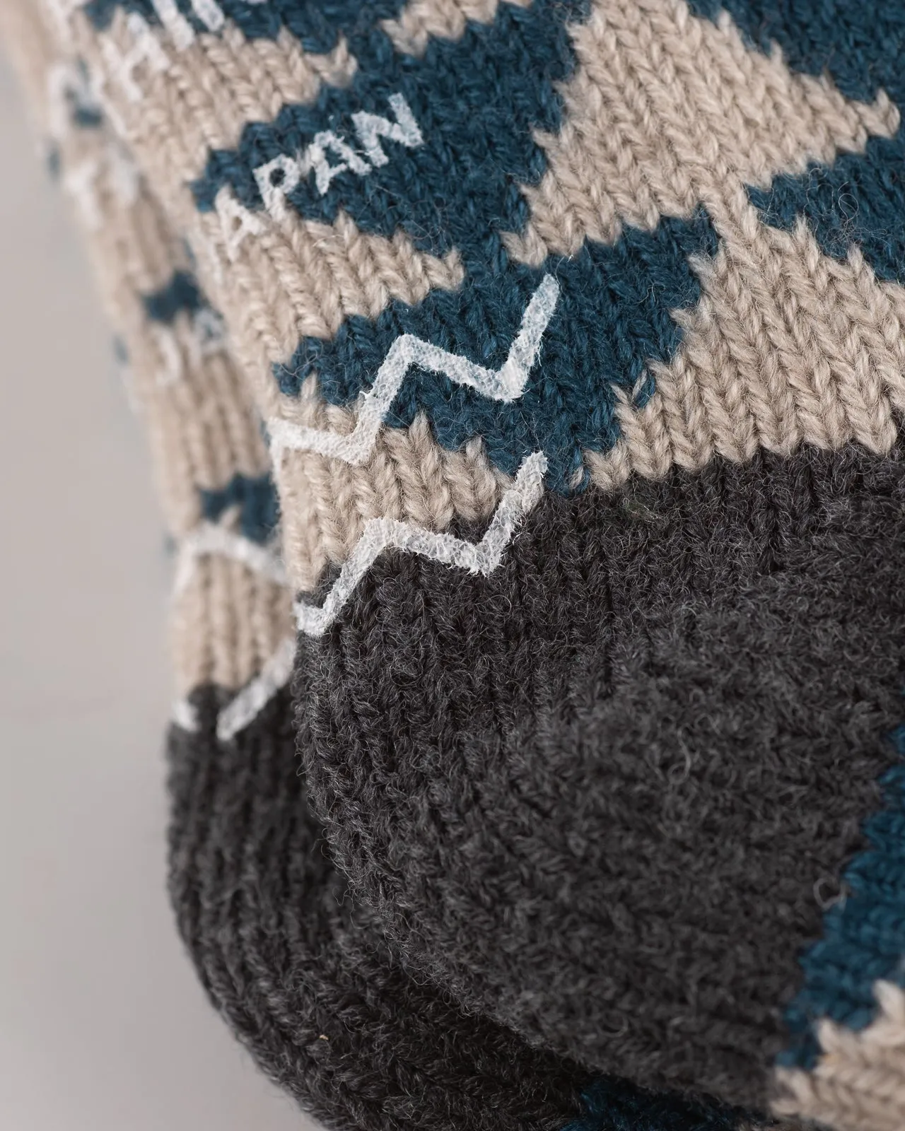 Comfy Room Socks - Sankaku Blue Green/Charcoal