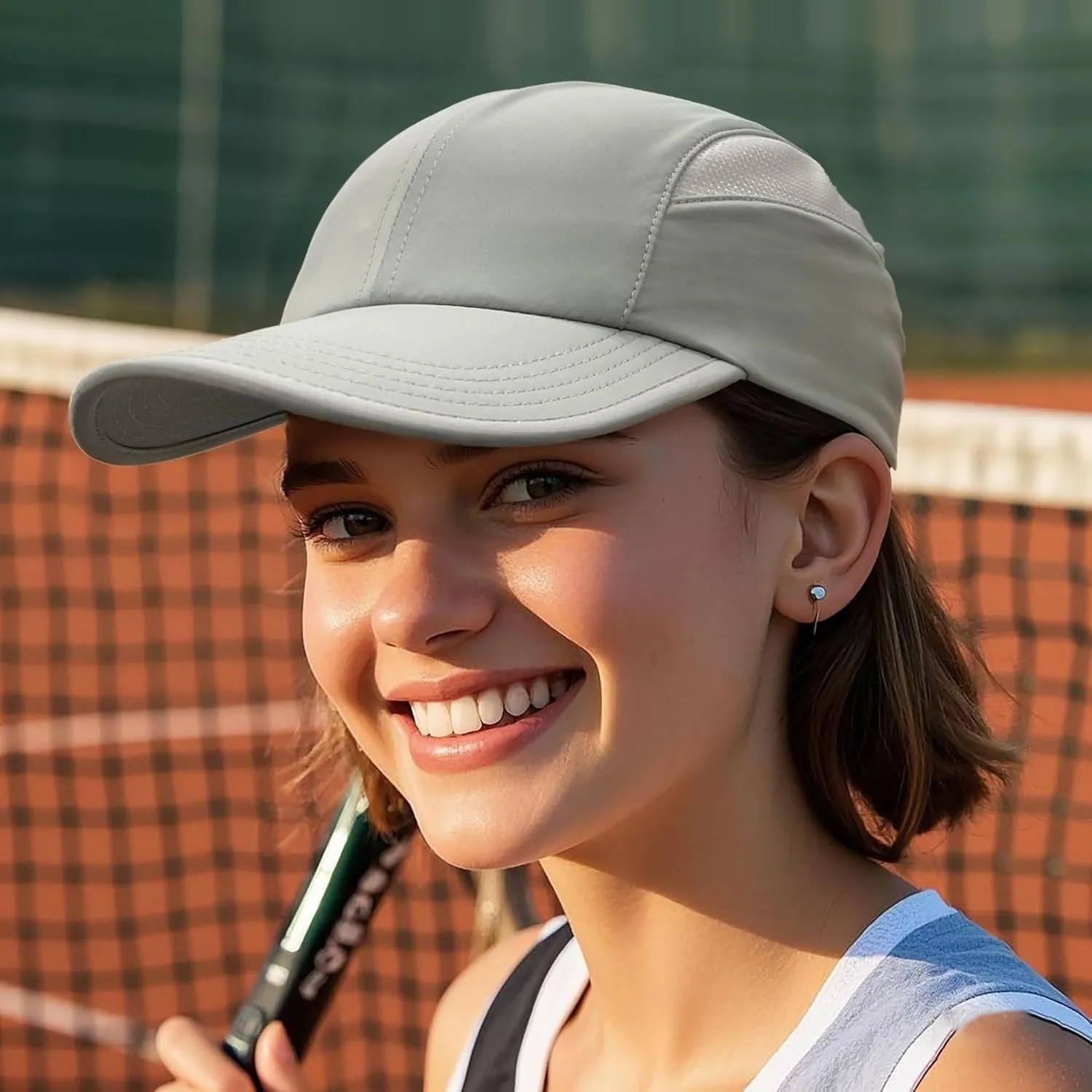 Croogo Mesh Baseball Cap Summer Trucker Hat Dad Hats Lightweight Breathable Sports Sun Hat Casual Golf Running Snapback Caps