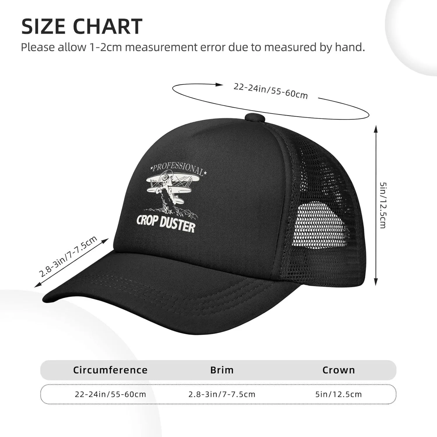 Crop Duster Mesh Baseball Cap Summer Breathable Golf Hat Dad Hats Outdoor Sports