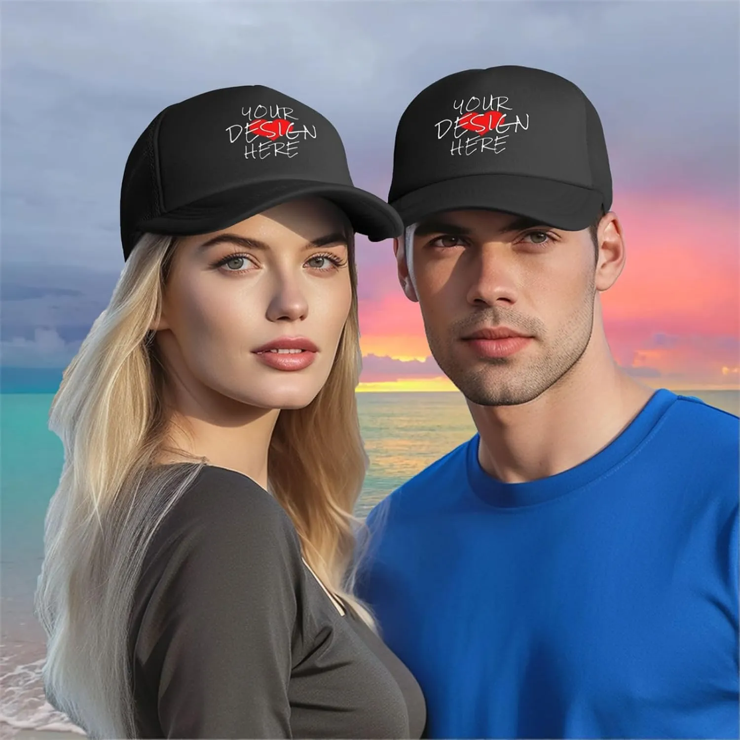 Custom Hats for Man Woman Personalized Custom Hats Bulk Hats Bulk Custom Trucker Hat Custom Hats with Text Photo Logo