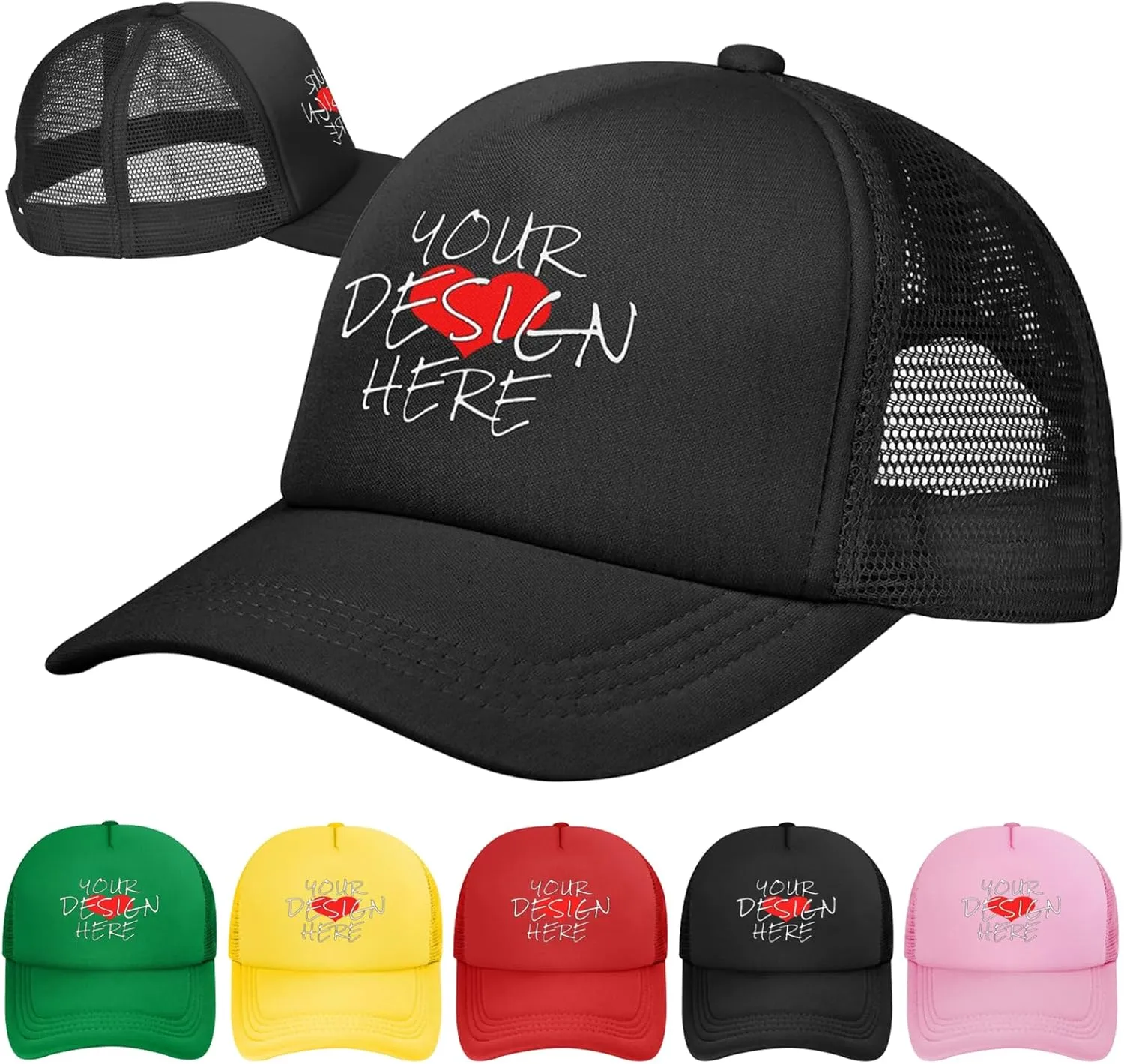 Custom Hats for Man Woman Personalized Custom Hats Bulk Hats Bulk Custom Trucker Hat Custom Hats with Text Photo Logo