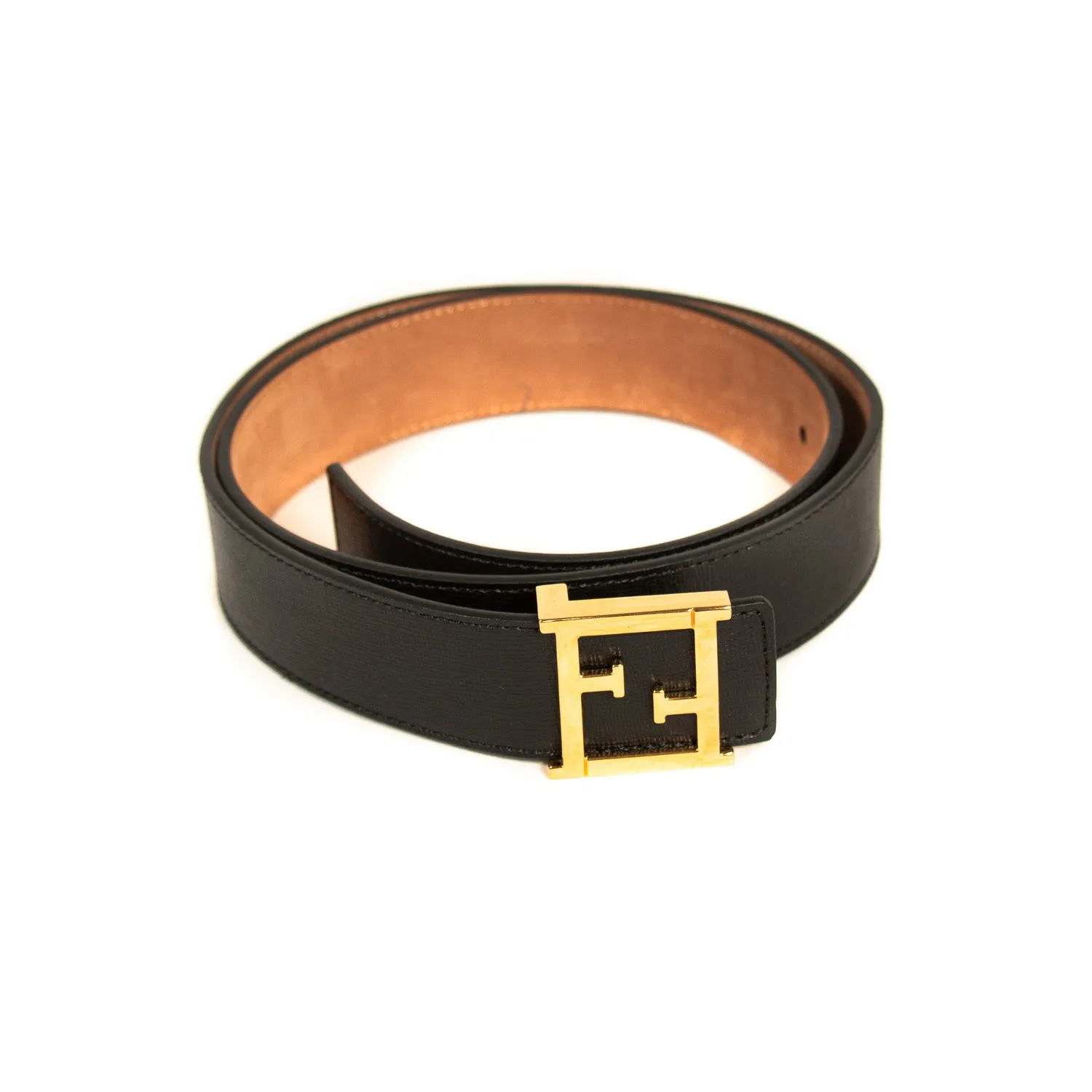 Fendi Leather Logo Double F Belt