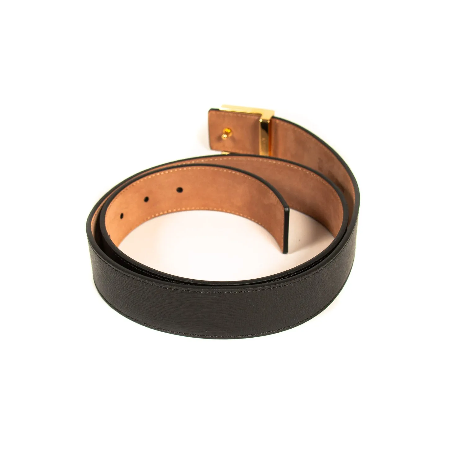 Fendi Leather Logo Double F Belt