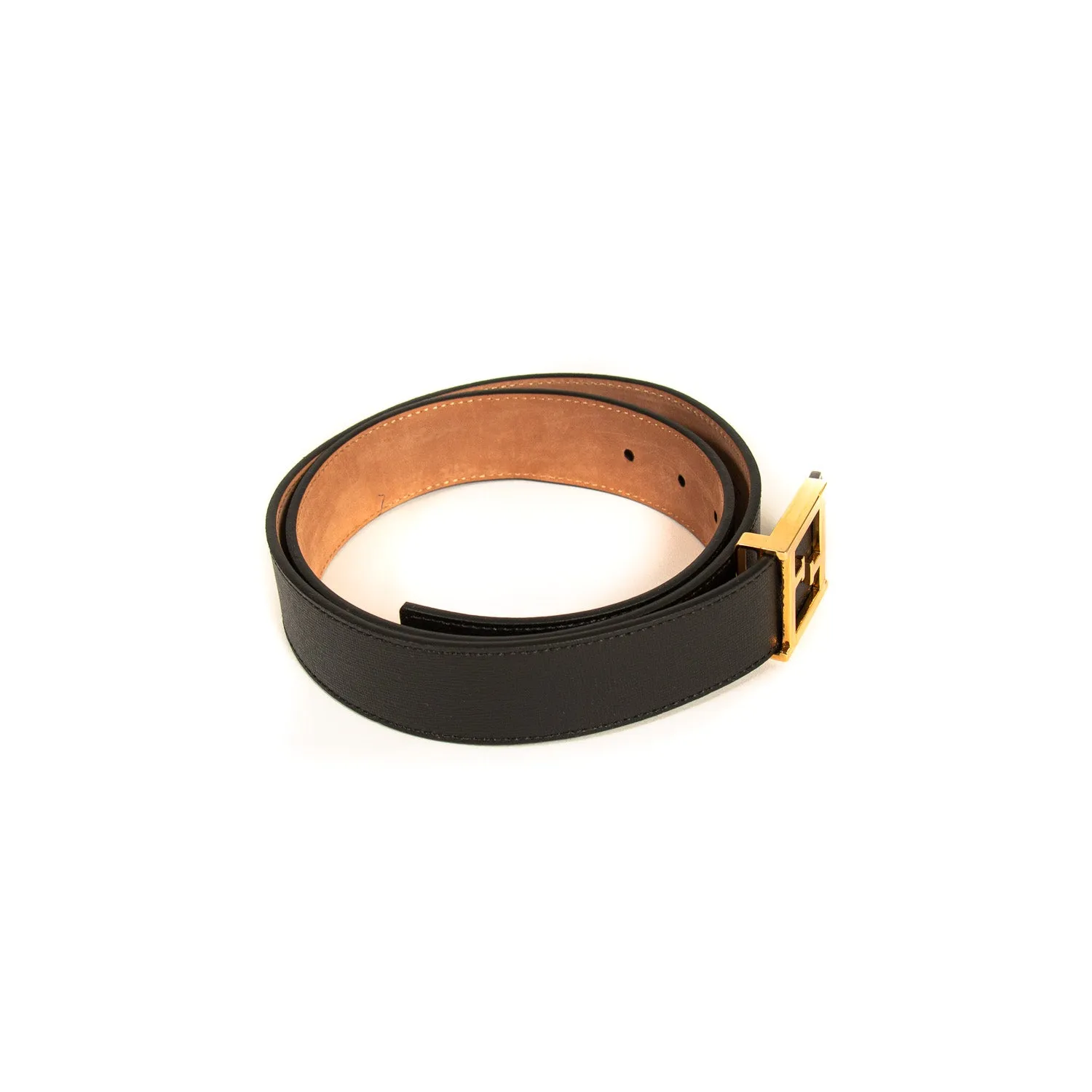 Fendi Leather Logo Double F Belt