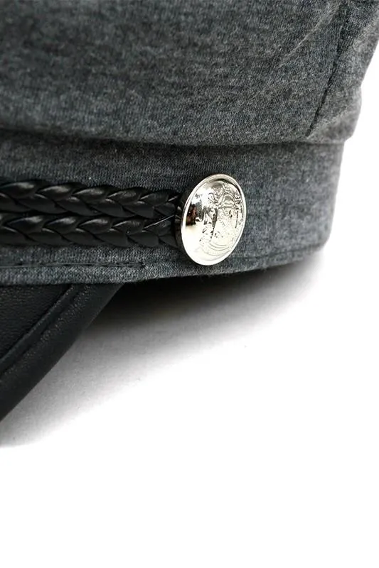Fierce Leather Canvas Baker Cap