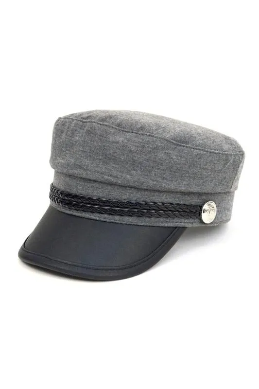 Fierce Leather Canvas Baker Cap