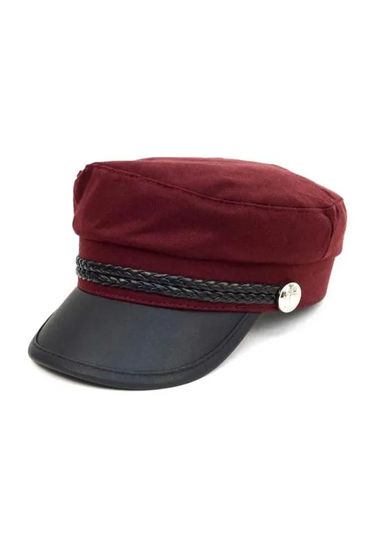 Fierce Leather Canvas Baker Cap