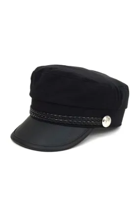 Fierce Leather Canvas Baker Cap