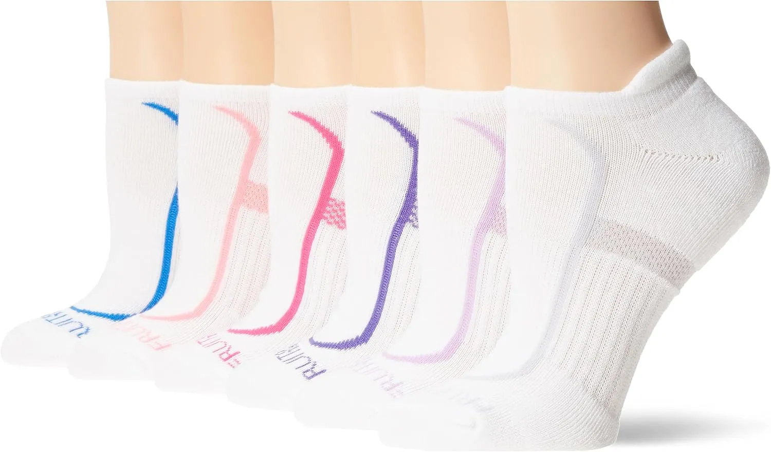 Fruit of the Loom Women Coolzone No Show with Tab Socks (6 Pack)