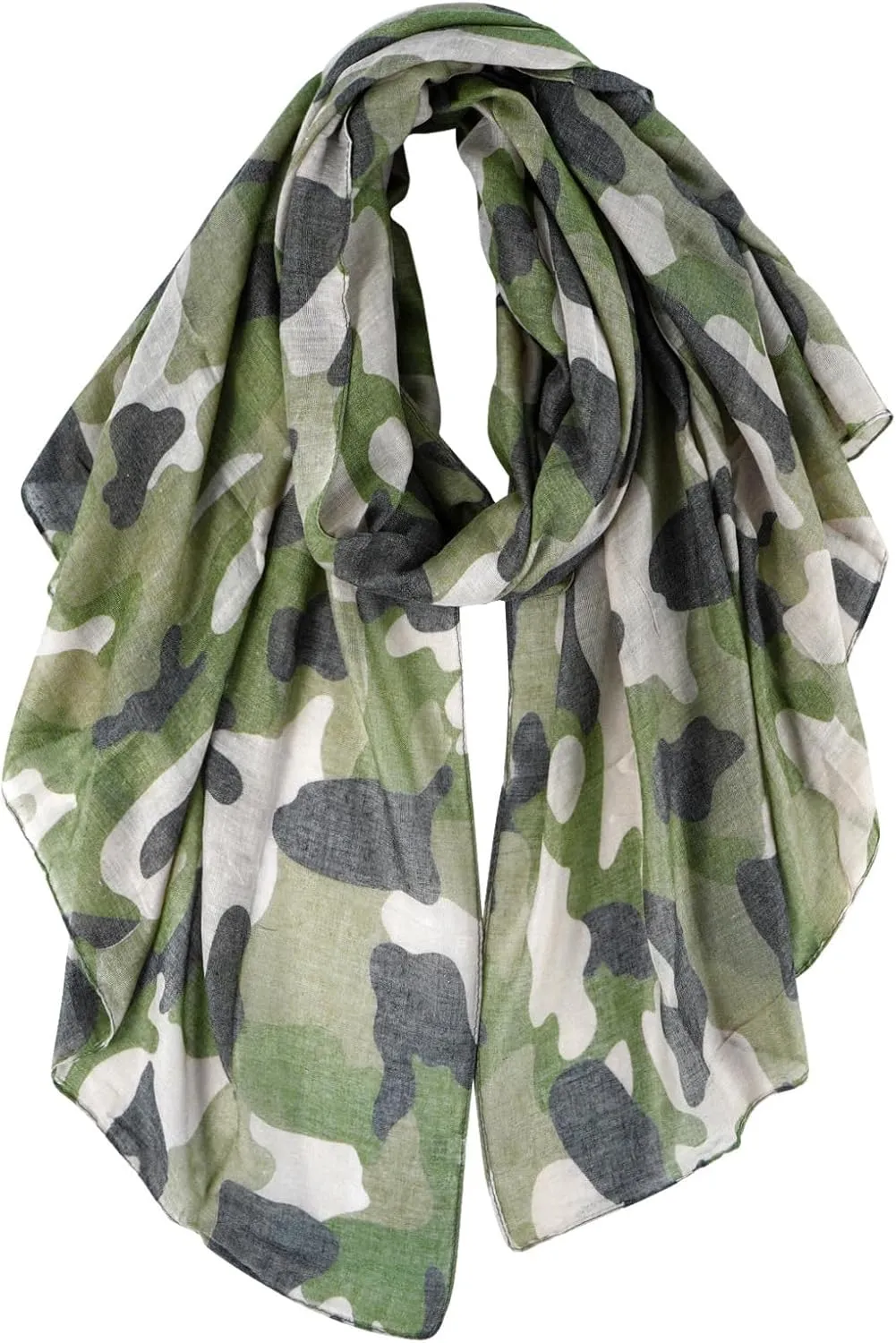 GERINLY Scarves - Lightweight Spring Travel Scarf Camouflage Print Shawl Wrap