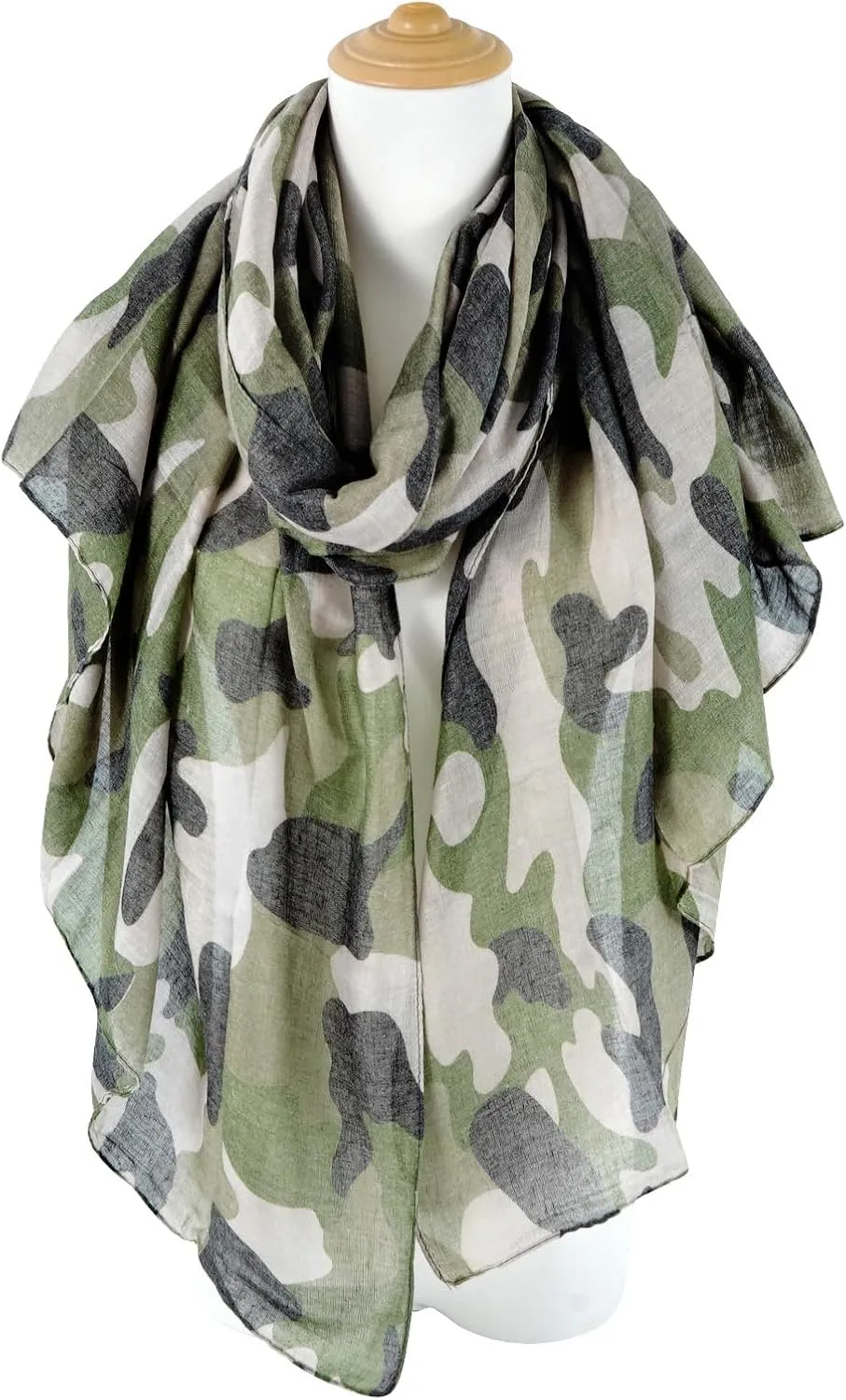 GERINLY Scarves - Lightweight Spring Travel Scarf Camouflage Print Shawl Wrap