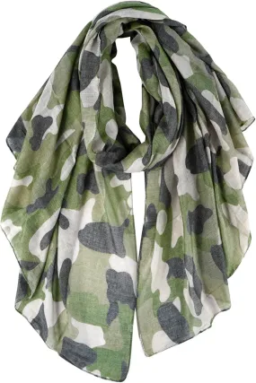 GERINLY Scarves - Lightweight Spring Travel Scarf Camouflage Print Shawl Wrap