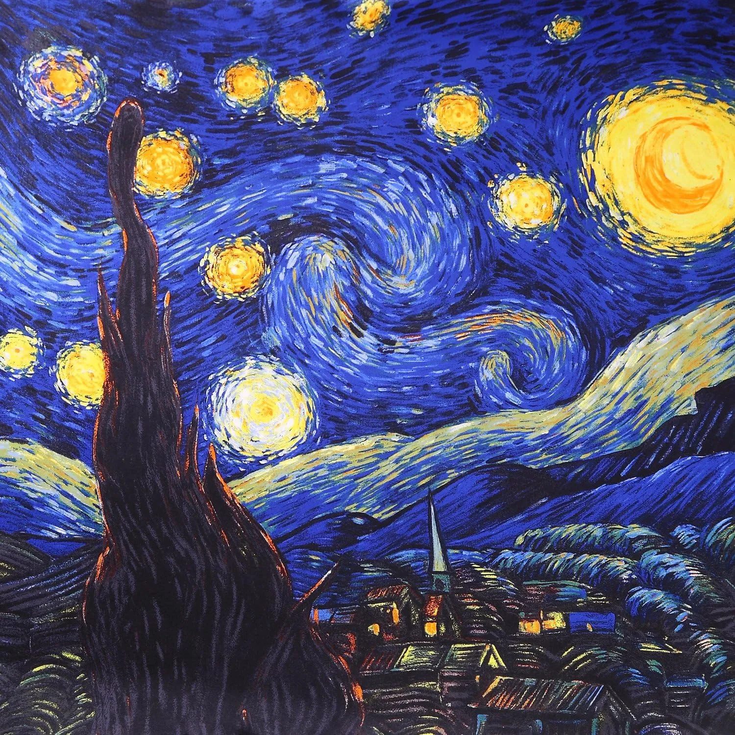 Grace Scarves 100% Silk Scarf, Artists Collection (van Gogh & Monet)