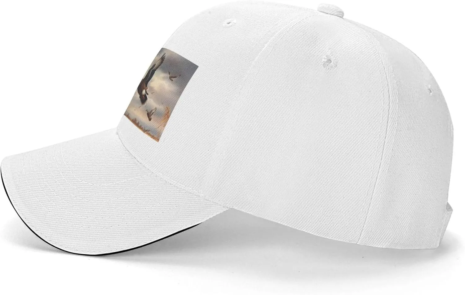 Hunting Flying Wild Ducks Adjustable Baseball Cap, Sun Hat Casual Baseball Cap for Daily, Sports, Travel