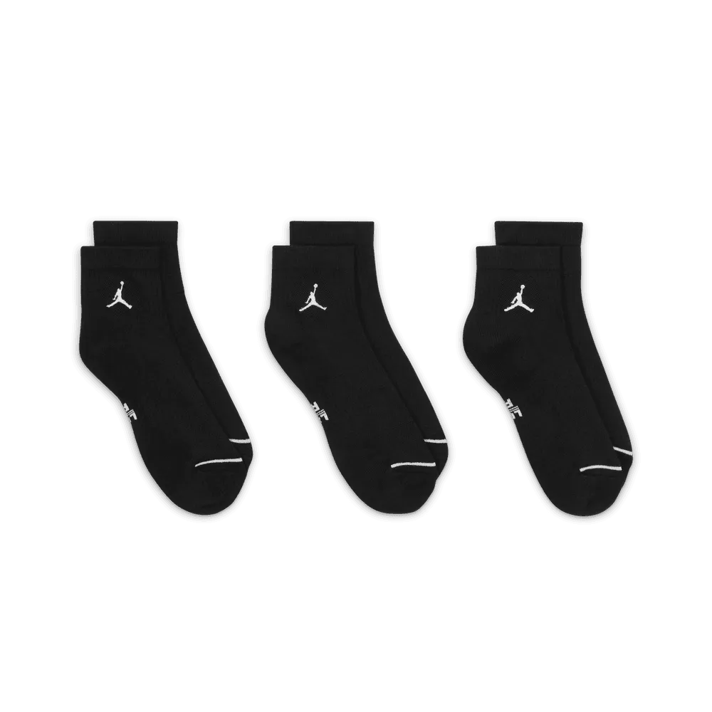 Jordan Everyday Ankle Socks (3 Pairs) 'Black/White'