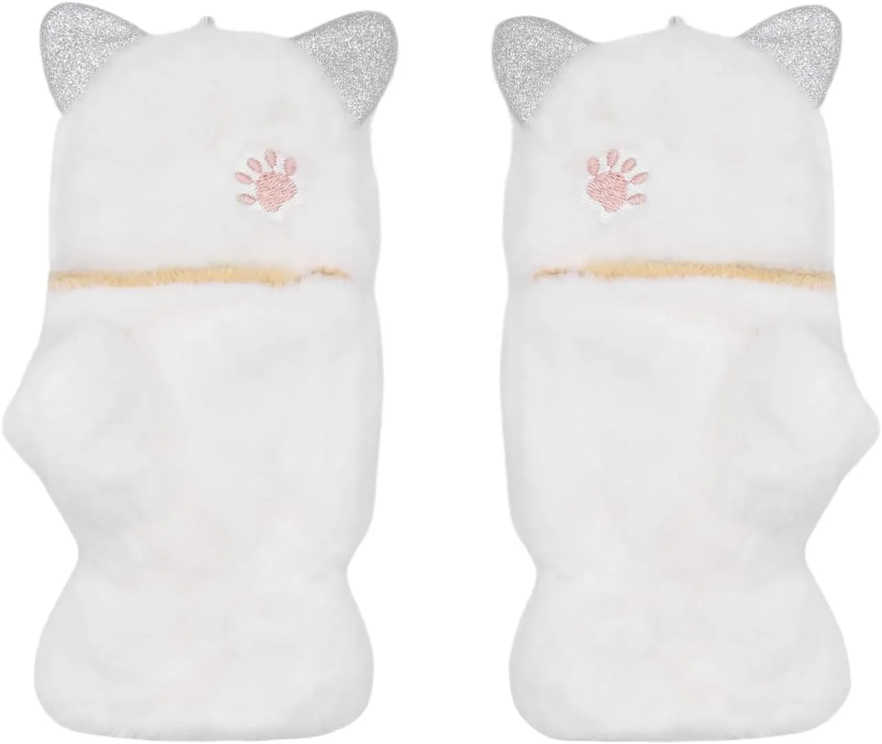 JUMISEE Women Winter Faux Fur Flip Cover Mittens Warm Soft Half Finger Fingerless Gloves