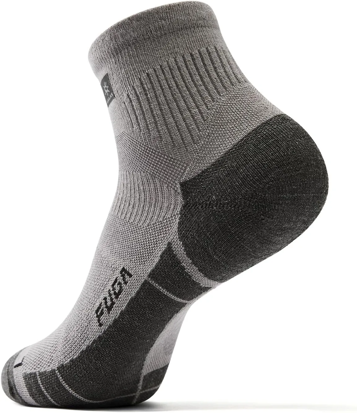KAILAS FUGA Men's Low Cut Running Socks Wool Socks Cushioning Moisture Wicking Breathable Sweating Crew Socks Sports Socks