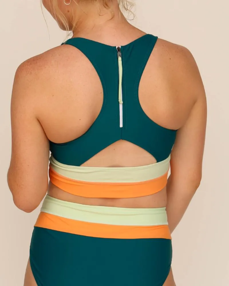 Laguna Cut Back Crop Bikini Set