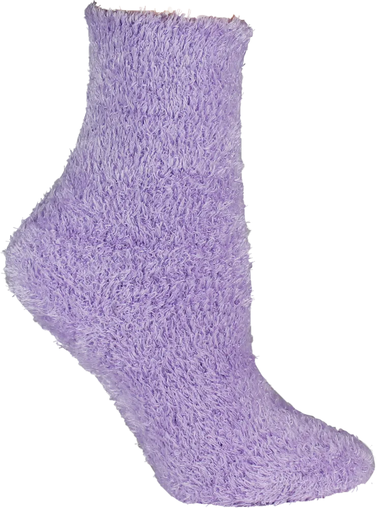 Lavender Soft And Fuzzy Socks (Women's)