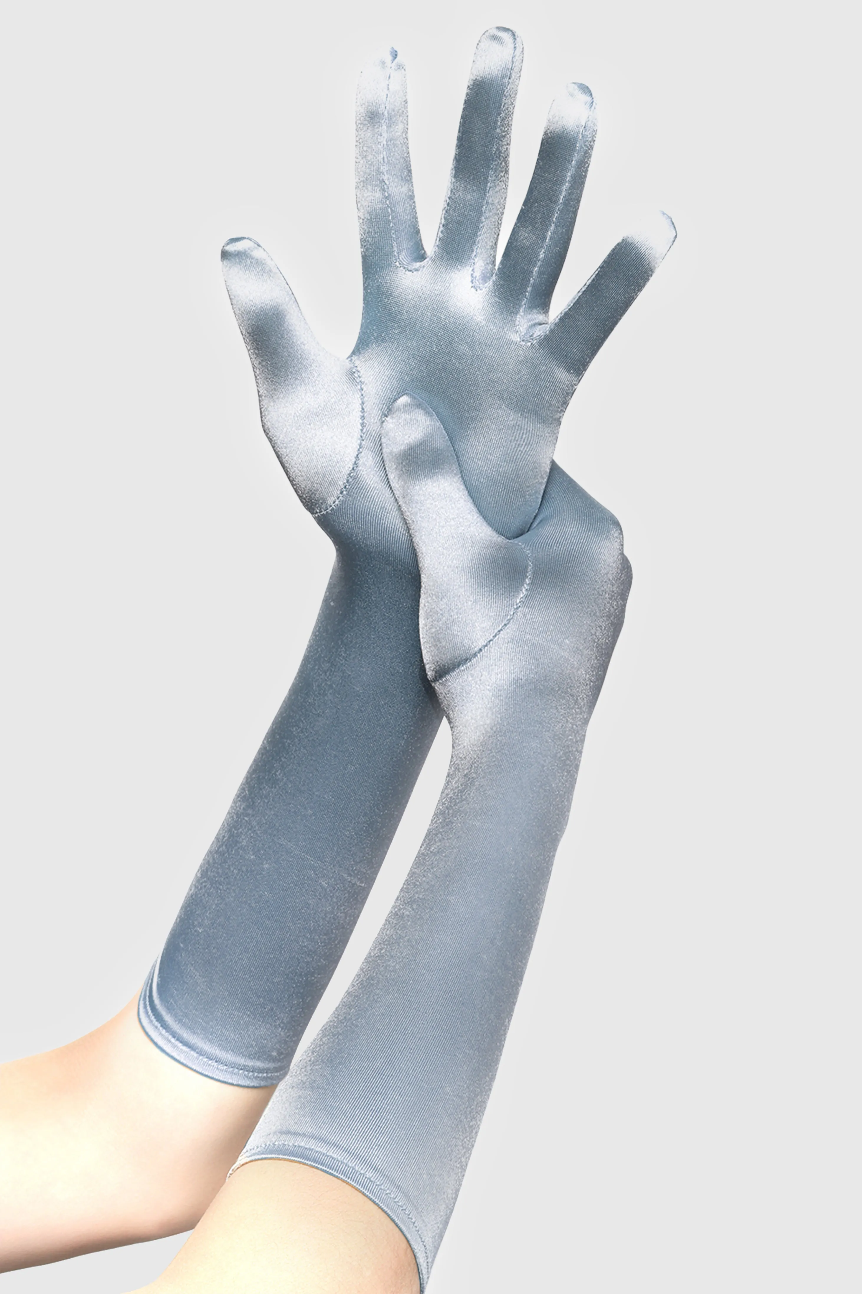 Long Satin Stretchy Flapper Gloves