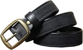 Men Genuine Leather Belts Full Grain Top Leather Belts for Men Vintage Leisure for Jeans Casual Strap