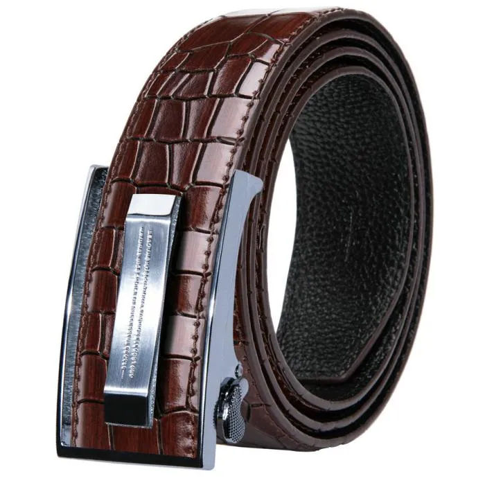 Men's Leather Belt With Automatic Buckle