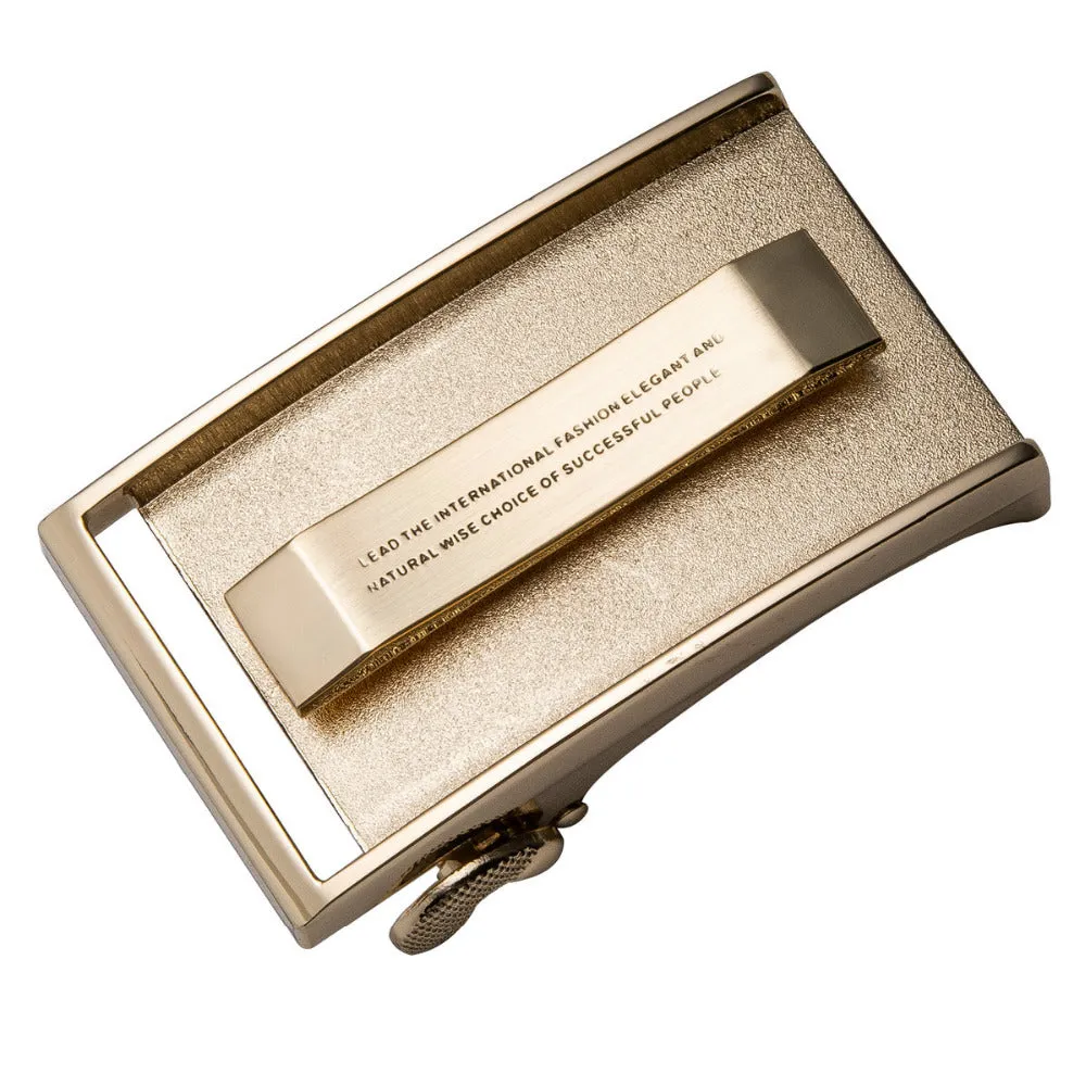 Men's Leather Belt With Automatic Buckle