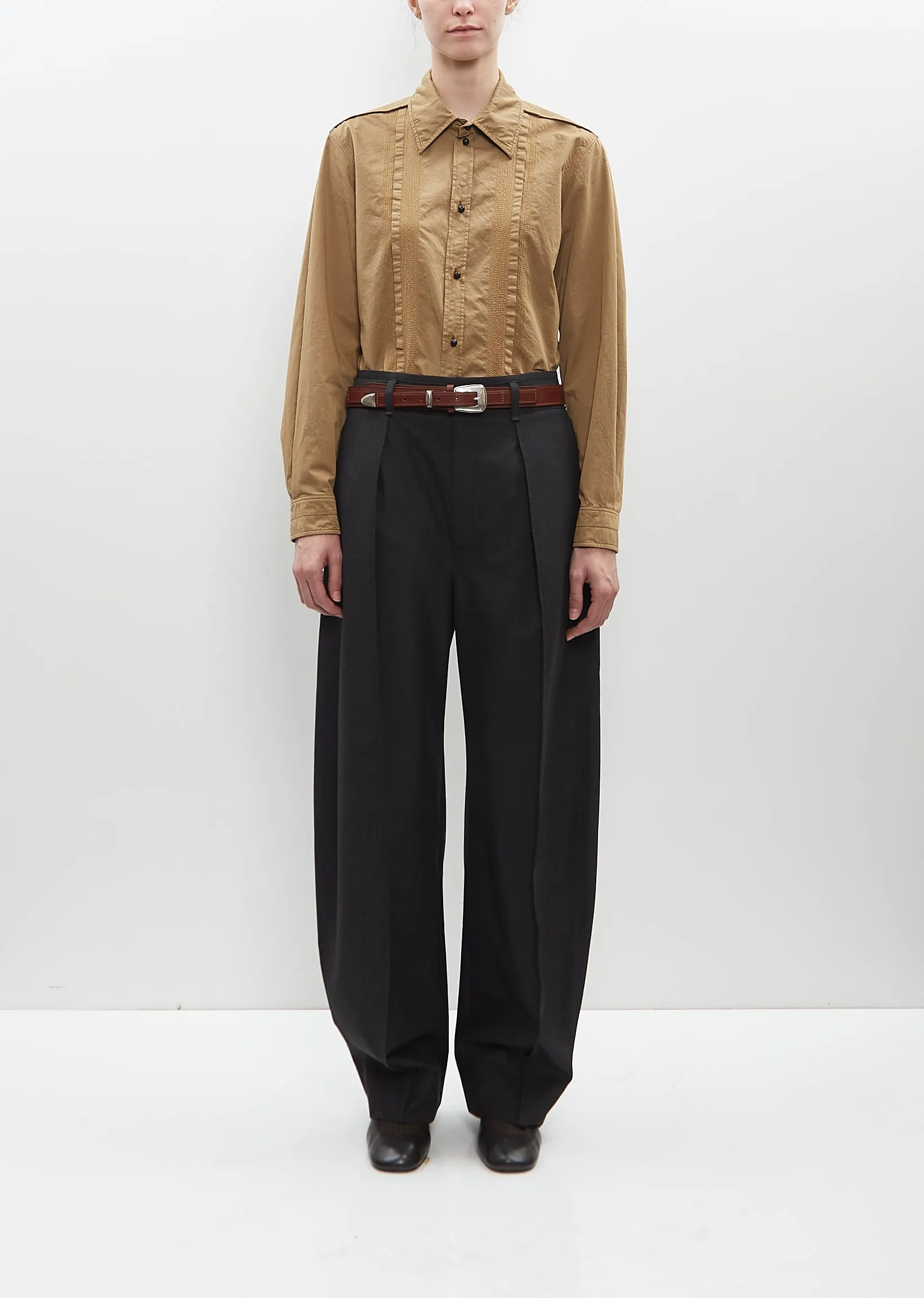 Minimal Western Belt — Roasted Pecan