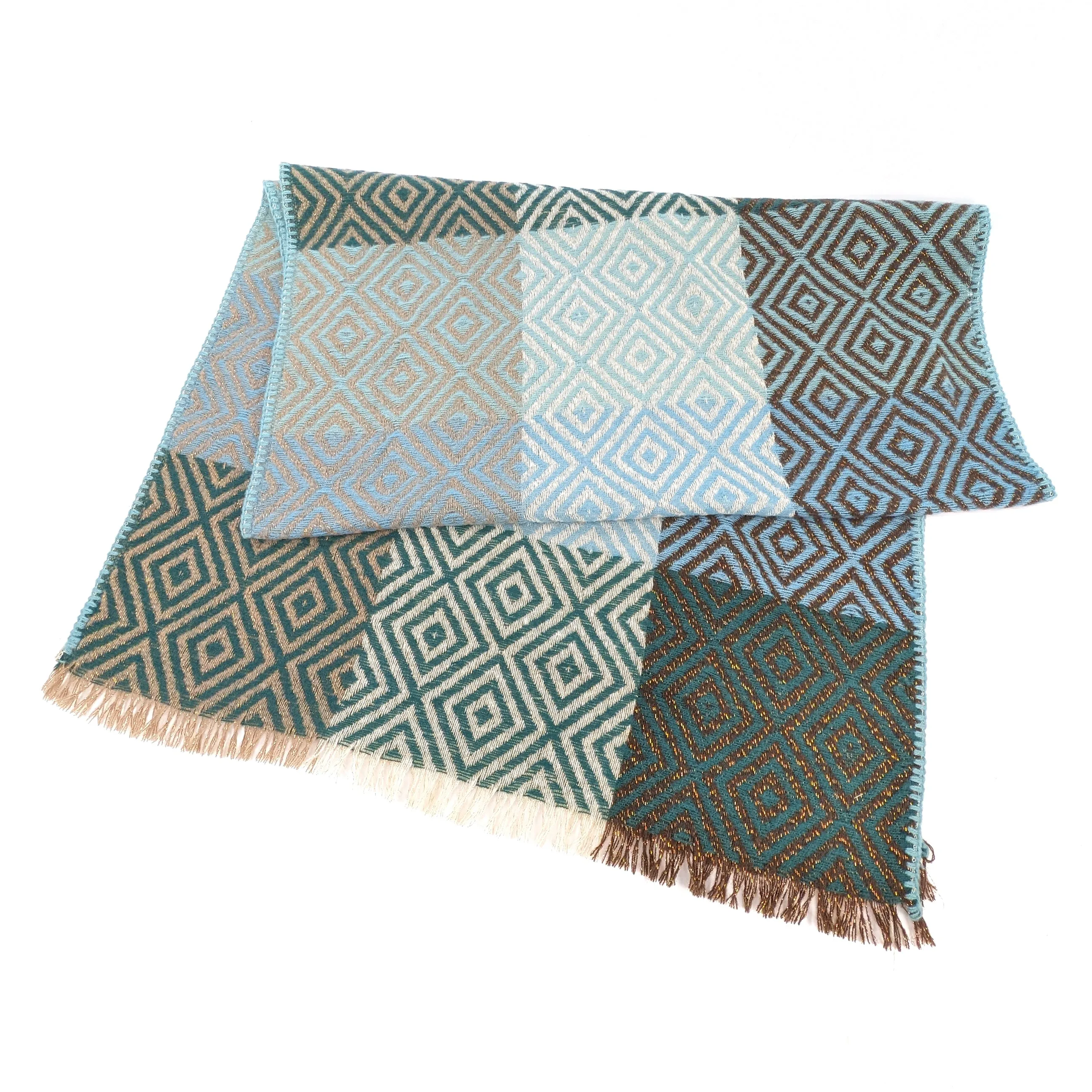 Nevsha - Sparkling Diamonds Blanket Scarf (65x180cm) - Blue/Green